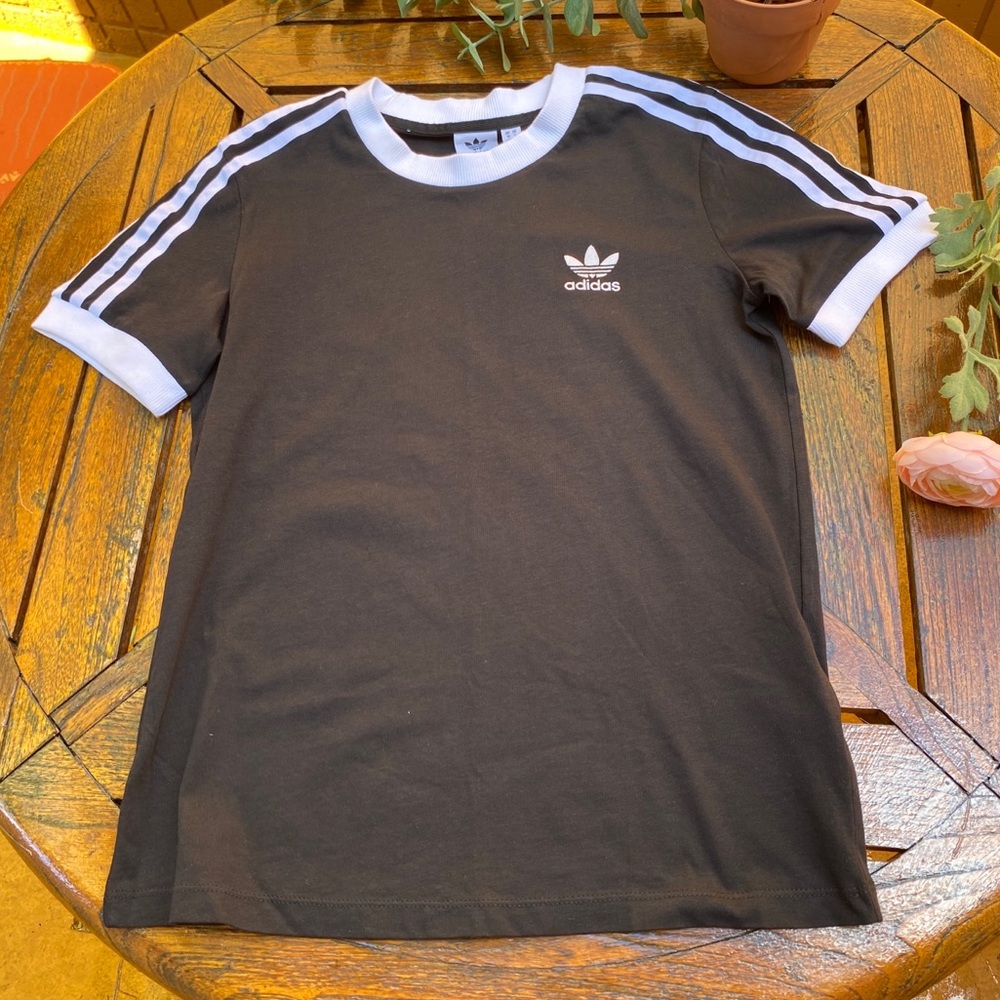 NEW WOMEN'S ADIDAS ORIGINALS 3-STRIPES TEE WHITE B
